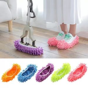 Fast Mopping Shoe Cover Multifunction Solid Dust Cleaner House Bathroom Floor Shoes Cover Cleaning Mop Slipper 6 Colors FY5629 b1018