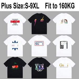 Hombres gordos Camisetas para hombre para mujer Camisetas de diseñador Camiseta estampada Camisetas casuales de algodón Camisetas de manga corta de lujo S-9XL 6XL 7XL 8XL 9XL