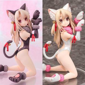 Fate kaleid Liner Illyasviel Von Einzbern figura de acción arrodillada Sexy anime Cat Ear Girls estatuilla T30 Q0621314S
