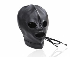 Faux Bdsm Leather Head Mascarilla Sex Hood Bondage Gear Visiable Transpirable Juguetes para adultos para mujeres Gn312036519