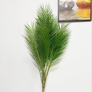 Faux Floral Greenery 125cm Large Artificial Palm Tree Tropical Plants Branches Plastic Fake Leaves Green Monstera For Home Garden Room Office Decor 230823