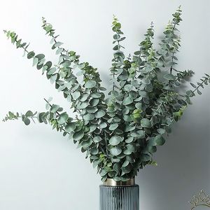 Faux Floral Greenery 12PCS Artificial Eucalyptus Leaves Fake Green Leaf Branches for Wedding Party Outdoor Garden Table Decoration Home Decor Plants 230823