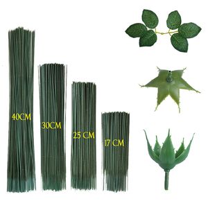 Faux Floral Greenery 17cm/25/30/40cm Artificial Flower Stems Rose leaves/base Iron Wire Stem DIY Soap/ Paper Stub Accessory Craft Decor 230410