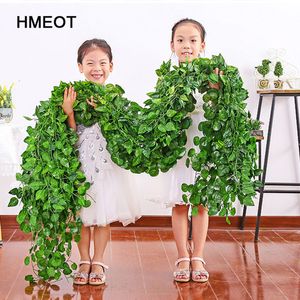 Faux Floral Verdure 200CM Plantes Artificielles Rotin Creeper Feuille Verte Lierre Vigne Pour La Maison De Mariage Décor En Gros DIY Guirlande Suspendue Fausses Fleurs 230822