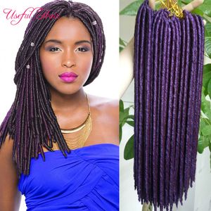 faux locs crochet trenzas cabello 14,18 pulgadas pelo sintético trenzas peinados trenzas rastas suaves extensión de cabello sintético kanekalon rastas