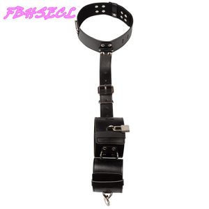 FBHSECL Cuero SM Bondage Productos para adultos Puños de cuello Restricciones Correas de esclavo Juegos de mano Tienda sexy Juguetes para mujeres