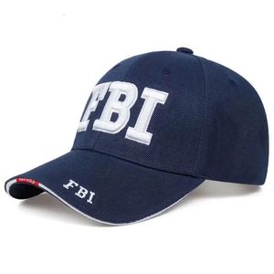 FBI Unisexe Camouflage simple Caps de baseball Spring and Automne Outdoor Ajustement chapeaux décontracté chapeau solaire 240508