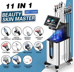 Venta de fábrica 11 en 1 Hydra Dermabrasion Microdermabrasion Machine EMS RF Rejuvenecimiento de la piel Eliminación de pecas Oxígeno Jet Peel Equipo de belleza facial