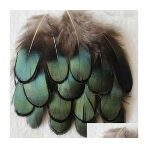 Plumes en gros bricolage artisanat vert cuivre poulet verdigris naturel pro nettoyage de bijoux de bijoux