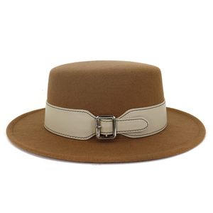 Chapeau Fedora pour femmes Fedoras fille feutre chapeaux femme plat haut chapeau femme petit bord casquette mode automne hiver casquettes fête cadeau de noël en gros