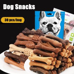 Alimentar 230 g de bocadillos para perros Coda molar de los dientes de limpieza de leche leche de resumen de carne de pollo mixta suplemento de calcio bocadillos para mascotas de entrenamiento de perros alimentos