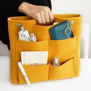 Insert organisateur de sac à main en feutre avec fermeture éclair pour sac fourre-tout Fit Speedy Neverfull