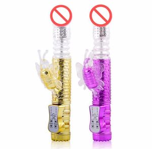 Vibrateurs de masturbation femelles 360 degrés Rotation Rabbit Vibrator Double Massageur Femmes Simulation Penis Toys J17016622047