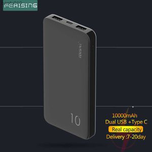 FERISING Power Bank 10000mAh Slim Portable Powerbank 10000 mAh USB A C LED Chargeur de batterie externe Poverbank pour iPhone Xiaomi L230712