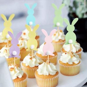 Suministros festivos, 5 uds., adornos para cupcakes de dibujos animados, pastel de Pascua feliz, decoraciones para fiestas de cumpleaños y bodas para niños