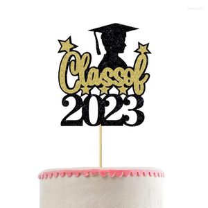 Décoration de gâteau de remise de diplôme, fournitures festives, décorations de fête de classe 2023, fournitures pour diplômés du lycée, pour garçons et filles