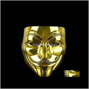 Fournitures de fête Maison Jardin1Pcs V Pour Vendetta Masque Anonyme Guy Fawkes Fantaisie Cosplay Aessory Halloween Party Masques Drop Delivery 2021 Xf