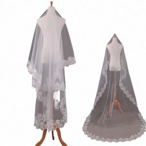 Fiable One Lay Appliques Veil Veil LG Lace Edge Tulle Wedding Veils Acles A1mn #