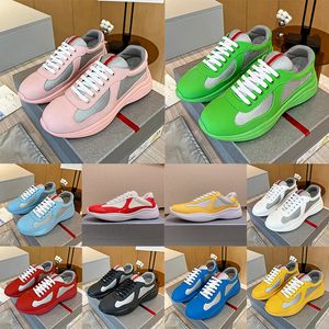 Top Quality Designer Americas Cup Mens Casual Shoes【code ：L】Soft Rubber Fabric Sneaker Trainers America CUP Men pradaa Sneakers
