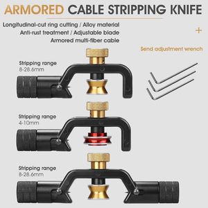 Equipo de fibra óptica Pelador de cables de ACS-2 blindado 4-10mm 8-28mm Herramienta de pelado de cortadora óptica CutterFiber