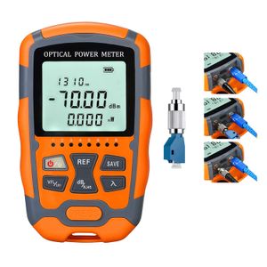 Fiber Optic Tester Portable Fiber Light Power Meter FC/SC/ST Universal Interface Fiber Tester Built-in 10mW Visual Fault Locator (OPM&VFL) with 1pc FC to LC Adapter