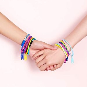 Fidget Bracelets Jouets Party Zipper Bracelet Fidgets jouet Sensory Neon Couleur Amitié pour Enfants Adultes DHL