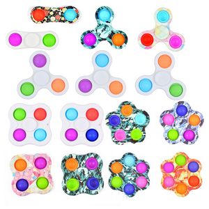 Fidget Spinner jouets pousser bulle Silicone doigt haut décompression porte-clés tueur de rongeur boules sensorielles porte-clés pendentif