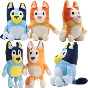 28cm Blue Family Toy Soft Kawaii Chien Toys Stuff Stuff Doll Anime Figure Ornements pour les poupées de jouet gamin