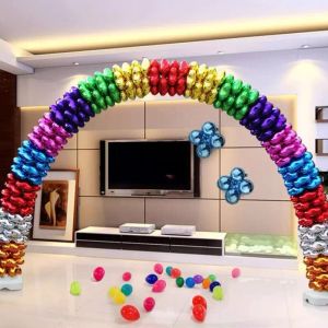 4 pétalos corazón hoja flor globos fiesta decoración 18 pulgadas para construir globo columna arco para boda cumpleaños tienda promoción juguetes