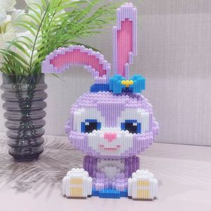 Jouets pour enfants dessin animé grande oreille lapin Panda micro particules blocs de construction enfants jouets cadeaux de noël en gros