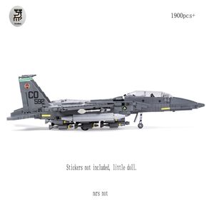 Serie de luchador MOC F-15E Strike Eagle CV-22 Osprey Tiltrotor Aeronave Militares Bloques de construcción Modelo de fanático del ejército Toy Brick regalo