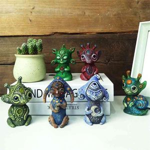 Figuritas en miniatura hechas a mano del mundo de fantasía, decoración perfecta, estatua de jardín de resina, accesorios para el hogar 210911