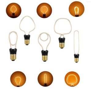 Filamento Retro Edison Lámpara antigua Lámparas de forma única Iluminación Flexible / DOBLADO Blanco cálido para Bar Decoración del hogar