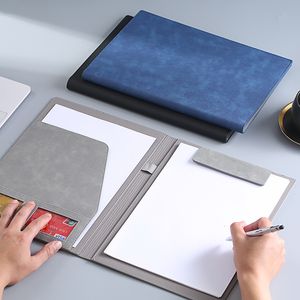 Filing Supplies 129x96in A4 Leather Business Padfolio Portfolio Multifunctional Clipboard Folder Conference Meeting Document Organizer Office 230711