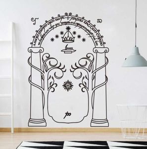 Film Wall Decal Mines de Moria Door Kids Room Decoration Nursery Interior Wall Stickers Boys Dormitory Home Decor Y747 2106154818388