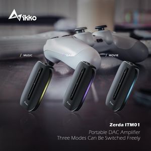 Films Ikko Zerda ITM01 USB DAC Switch Gaming Sound Carte Type C à 3,5 mm Amplificateur audio HIFI pour l'adaptateur de câble PC du téléphone