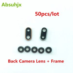 Filtres ABSUHJX 50pcs Back Camera Lens pour iPhone 7 8 Plus x xs Cadre de couverture de caméra arrière maximale avec pièces de remplacement en verre