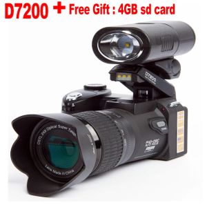 Filtres D7200 Cameras numériques 13MP DSLR Cameras 24x Lens 8x Digital Zoom Wide Angle Lens Lend Spotlight