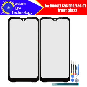 Filtres Doogee S96 Pro Front Glass Screen Lens 100% Original Front Screen Glass Extérieur Lens pour S96 GT Smart Phone + Tools + Adhesive