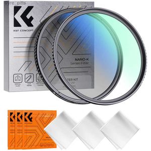 Filtros K F Concept 49 mm 55 mm 67 mm 82 mm kit de filtros 2 en 1 MCU+CPL filtro de lente de cámara ultrafino antiarañazos con 18 capas de revestimiento L2403