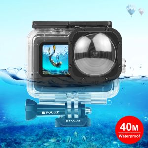 Filtres Pulluz 40m Boîtier de protection des boîtiers imperméables avec vis de montage de base pour GoPro Hero 11 10 9 COUVERTURE DE MOD BLACK MAX LENS