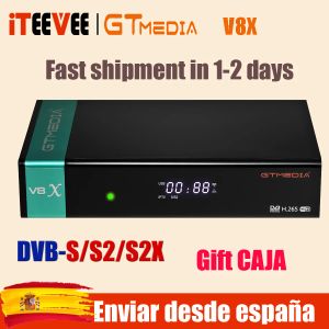 Finder Best H.265 GTMEDIA V8X Prise en charge Cajacam FTA DVB S2 / S2X Satellite TV Receiver avec carte de carte CA mieux que V8 Nova V9 Super