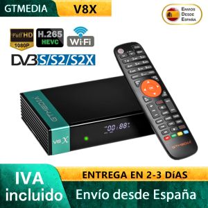 Finder GTMedia V8x Satellite Receiver FTA 1080P HD DVBS2 / S2X BETTAGE WIFI Espagne Warehouse GTMedia Digtal TV récepteur