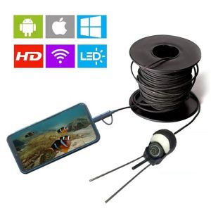 Finder Underwater HD imperméable Caméra Endoscope Caméra Android USB Type C Fish Finder pour les accessoires de pêche en bateau avec connecteur métallique