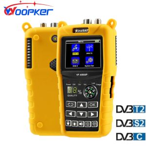 Finder Woopker VF 6800P Satellite Finder DVBT2 DVBS2 DVBC MPEG4 Digital SAT Finder METER 2,4 pouces LCD HD pour tuner TV