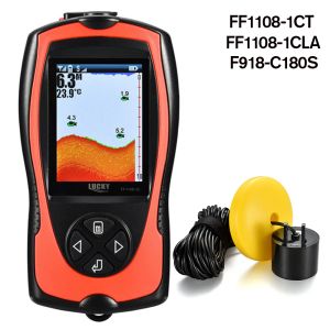 Finders FF11081CT / 1CLA Portable Fish Finder 100m Depth Alarm Alarm Fish Detecteur de poisson 2,4 pouces Tft Color LCD Fishfinder Fish Localisateur