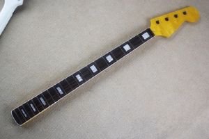Baril de cou de guitare jaune fin, en bois poli, artisanat de remplacement, adapté aux pièces de guitare électrique, accessoire