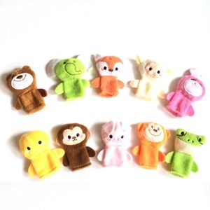 Marionnettes à doigt animaux jouets dessin animé mignon Animal en peluche marionnette à main jouet pour enfants