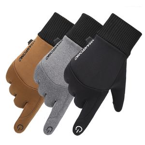 Fingerless Gloves Outdoor Sports Gloves Touch Screen Men Driving Motorcycle Snowboard Gloves Nonslip Ski Gloves Warm Fleece Gloves for Men Women 230113