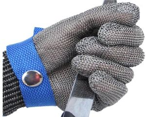 Gants sans doigts résistants aux coupures, anti-coupures, en acier inoxydable, maille métallique, boucher, haute Performance, protection Wir5369644